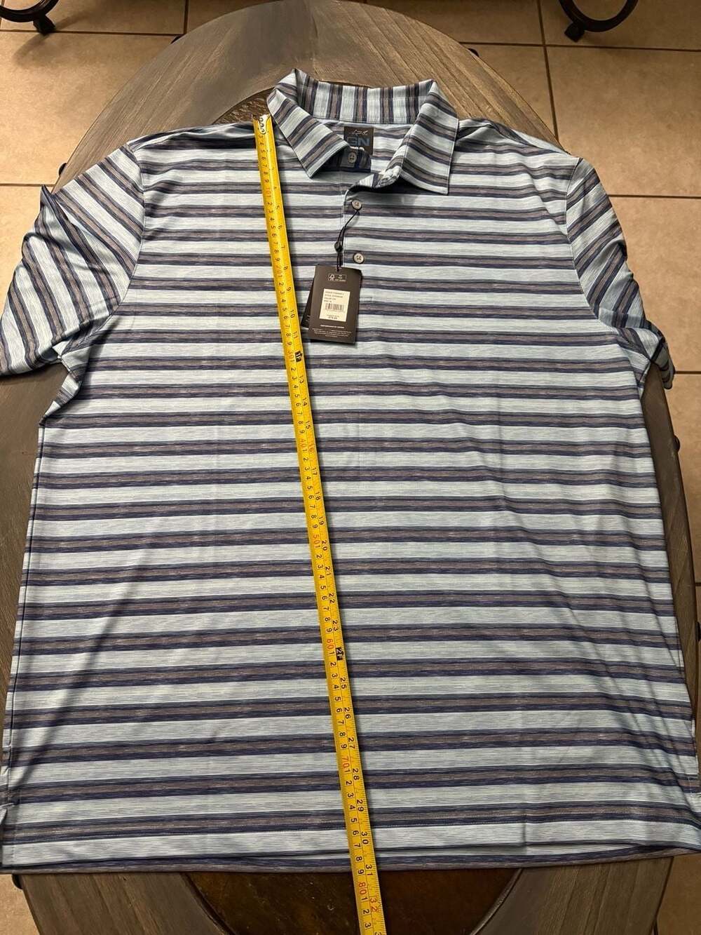 Greg Norman Men's Stripe Short Sleeve Polo Shirt